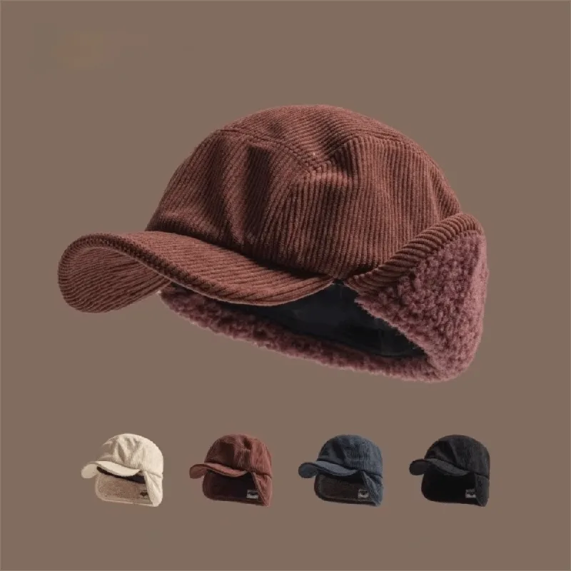Winter Clothing Accessories - Versatili cappelli bomber retrò foderati in