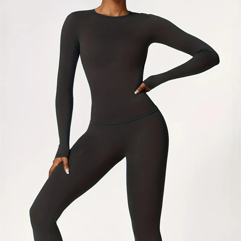 Winter Clothing Usa - Tuta da yoga aderente a maniche