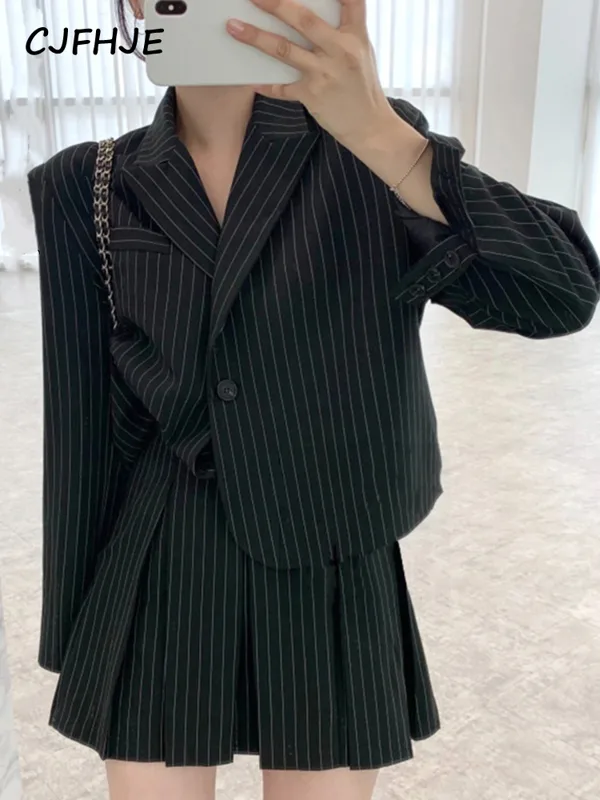 Winter Clothing For Sale - CJFHJE Fashion Stripe Blazer donna autunno