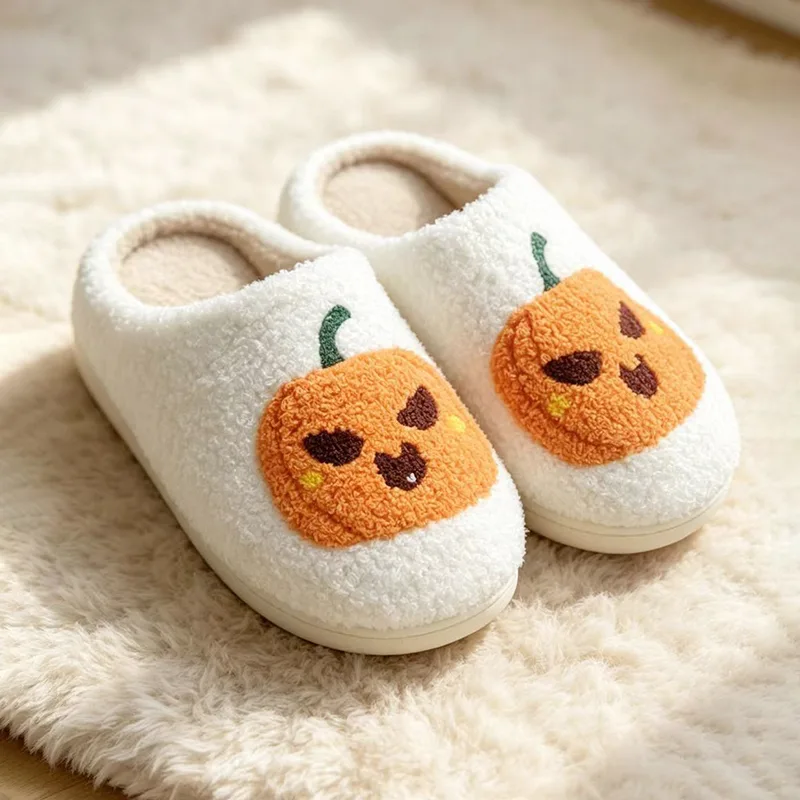 Winter Clothing Material - Pantofole Morbide a Forma di Zucca