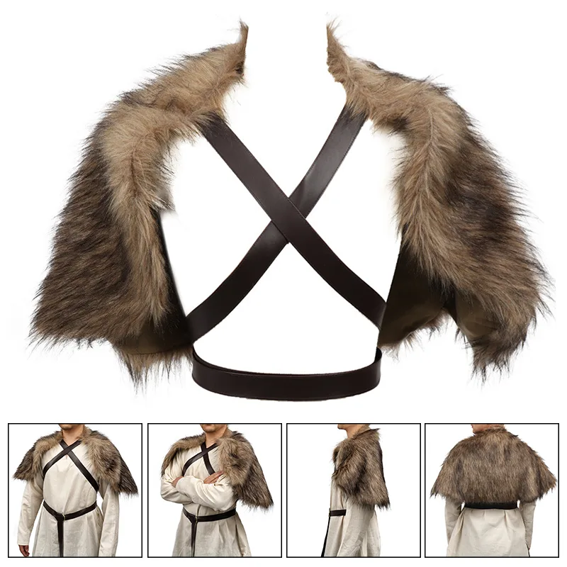Winter Clothing Accessories - Mantello vichingo Collo in pelliccia sintetica