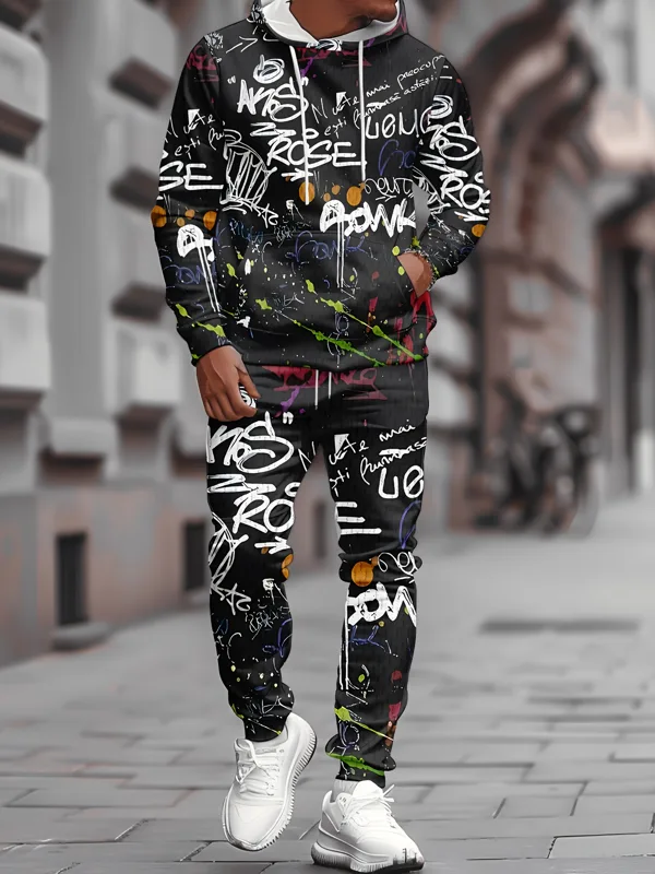 Winter Clothing Men - Completo Set Felpa con Cappuccio da