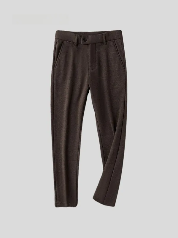Winter Sun Clothing - Pantaloni casual da uomo in pile