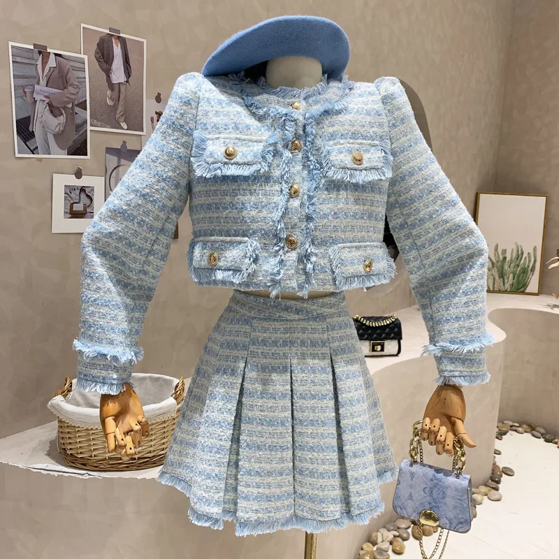 Winter Clothing For Sale - Abito in Tweed stile coreano di