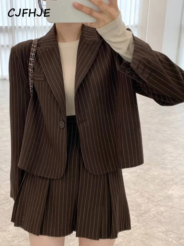 CJFHJE Fashion Stripe Blazer d - Winter Clothing For Sale recensione e prezzo
