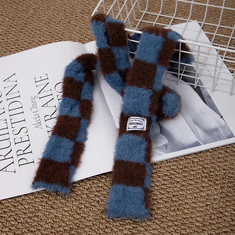Y2k Peluche a righe Sciarpa lu - Winter Clothing Accessories recensione e prezzo