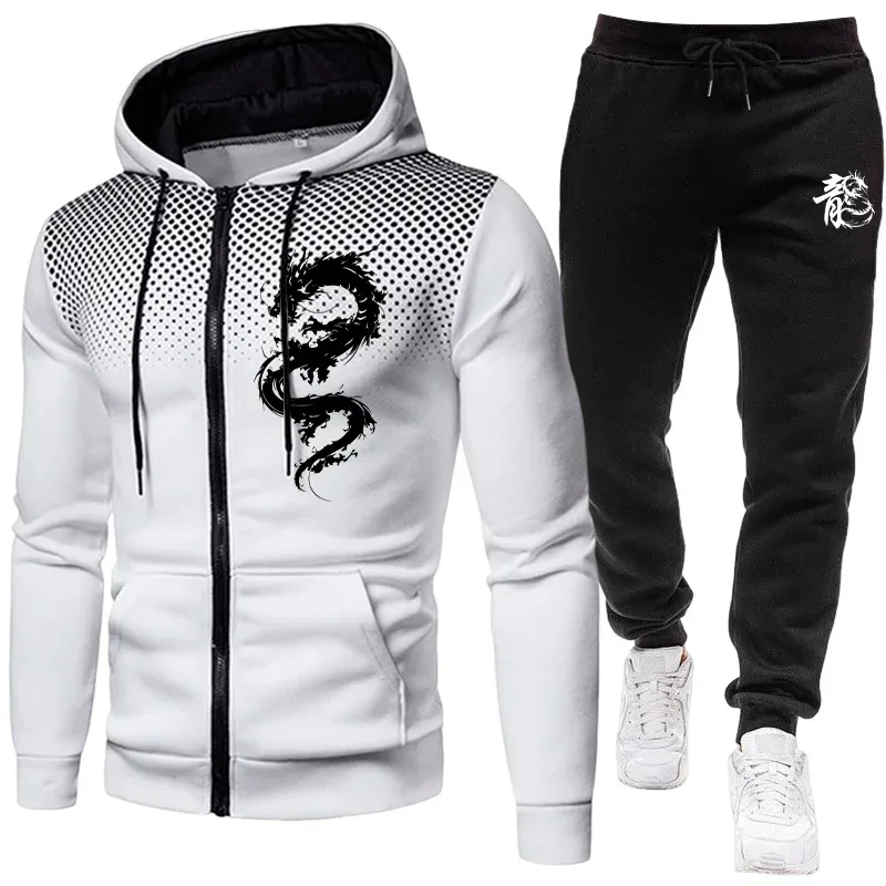 Set da Uomo con Stampa Drago d - Winter Clothing Men recensione e prezzo