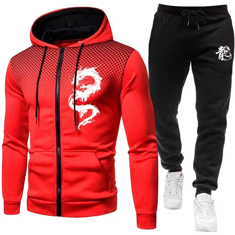 Set da Uomo con Stampa Drago d - Winter Clothing Men recensione e prezzo