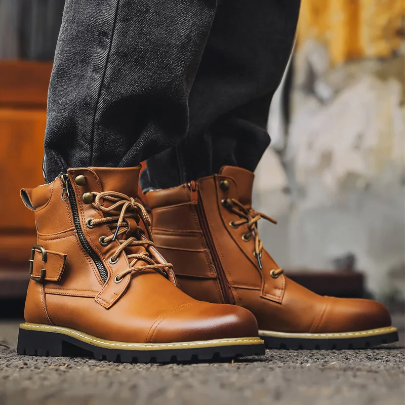 Stivali da uomo in pelle di qu - Winter Clothing Material recensione e prezzo