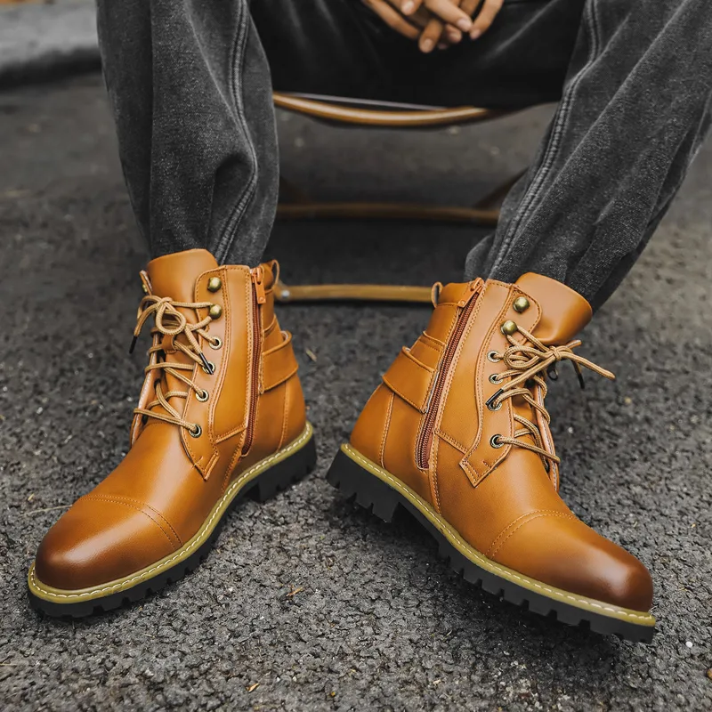 Stivali da uomo in pelle di qu - Winter Clothing Material recensione e prezzo